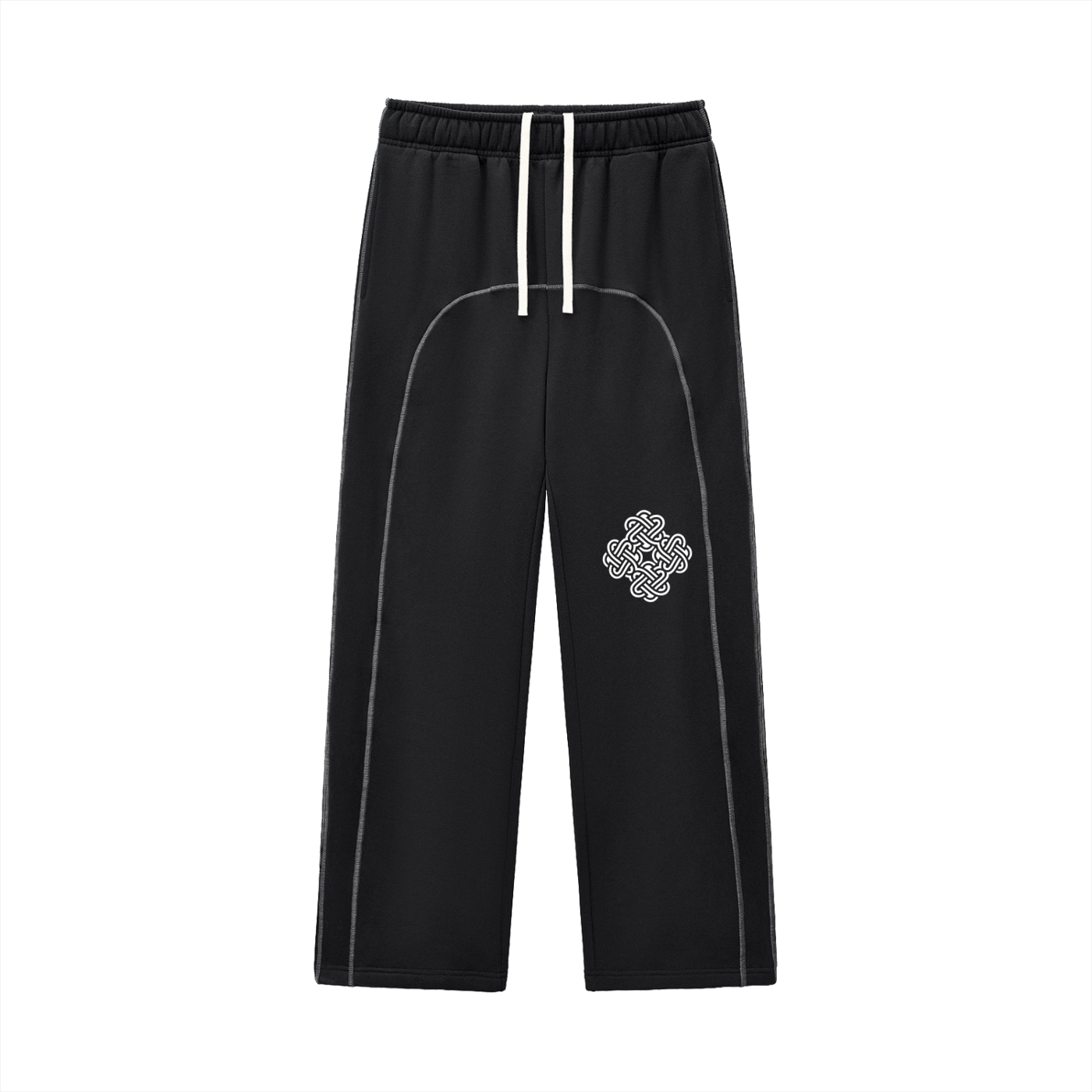 Lostago™ Fleece-Sweatpants mit Kontrastnähten