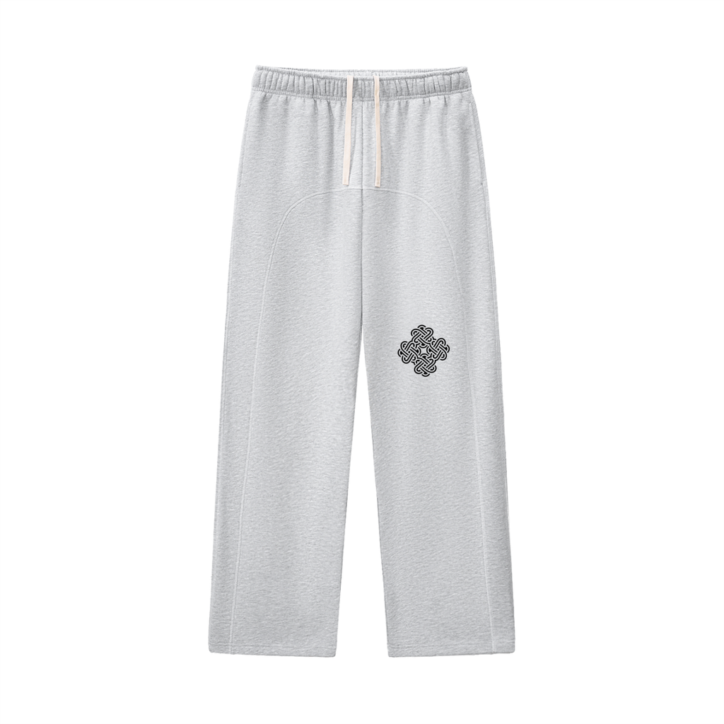 Lostago™ Fleece-Sweatpants mit Kontrastnähten